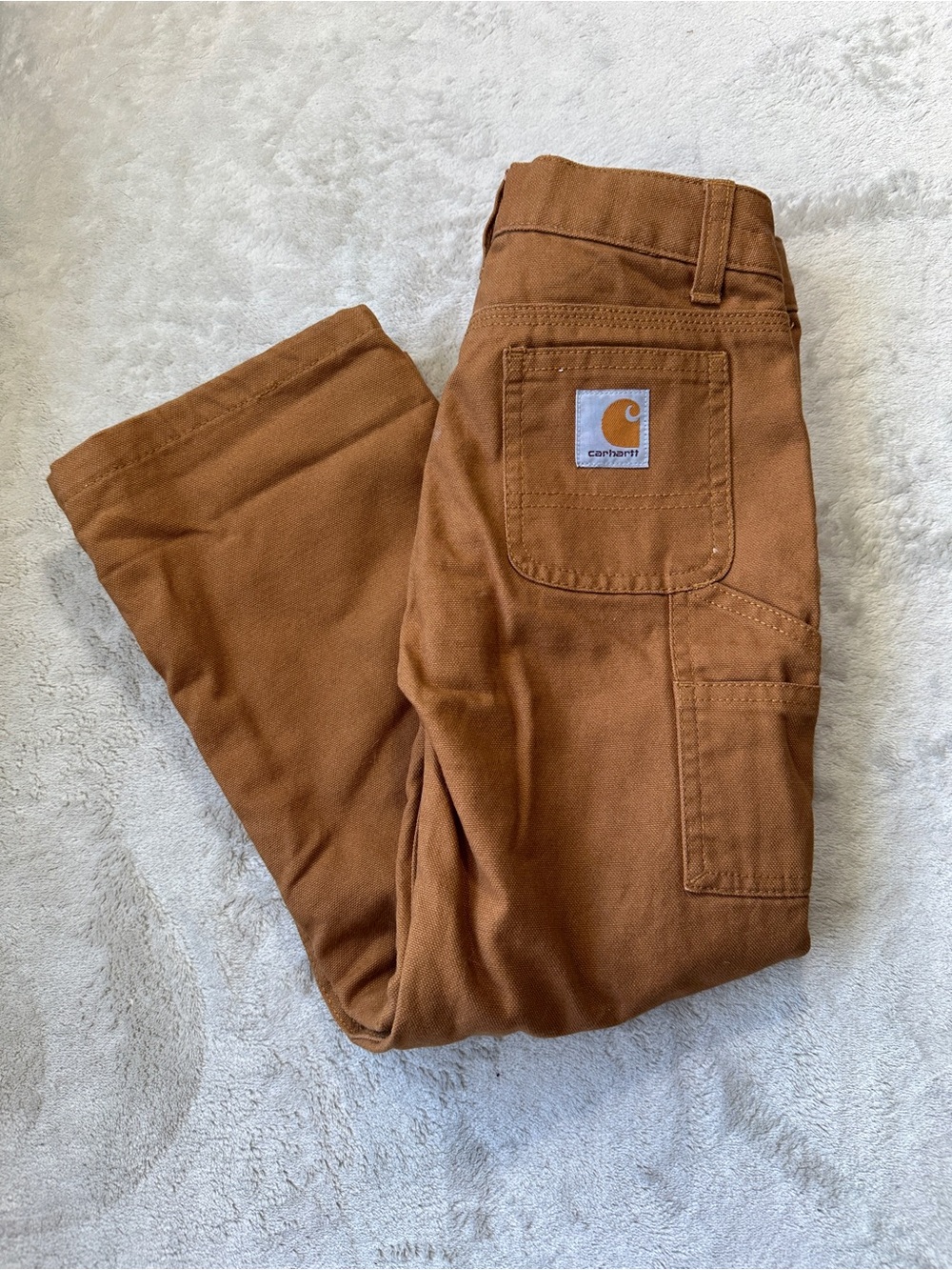 Carhartt Kids Relaxed Work Pants in Brown